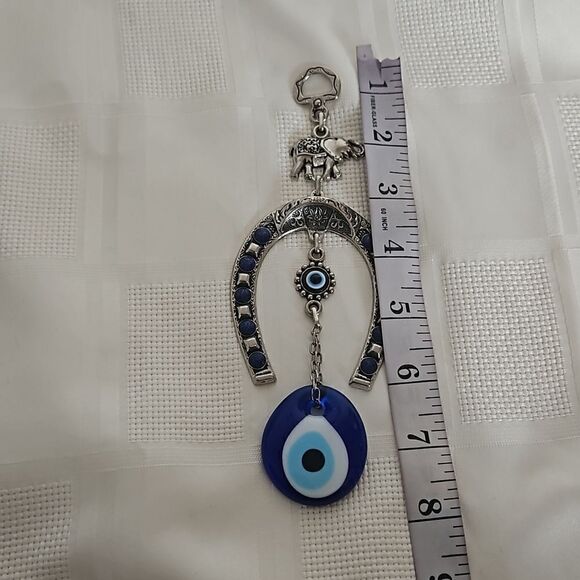 Hanging Horseshoe Medium Royal Blue/ Silver - Picture 7 of 16